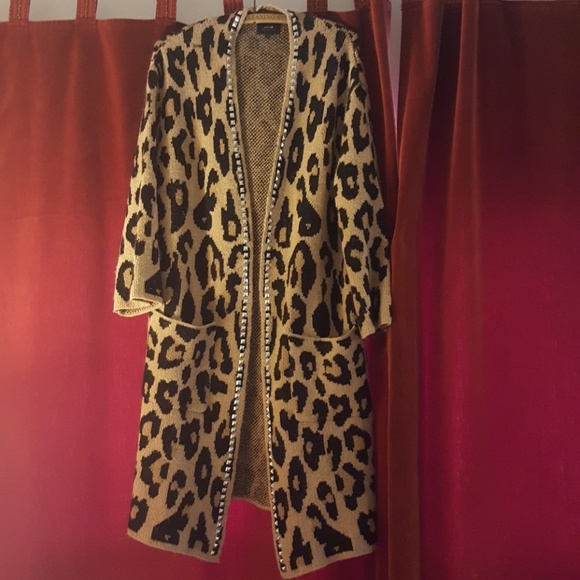 joe's jeans leopard cardigan